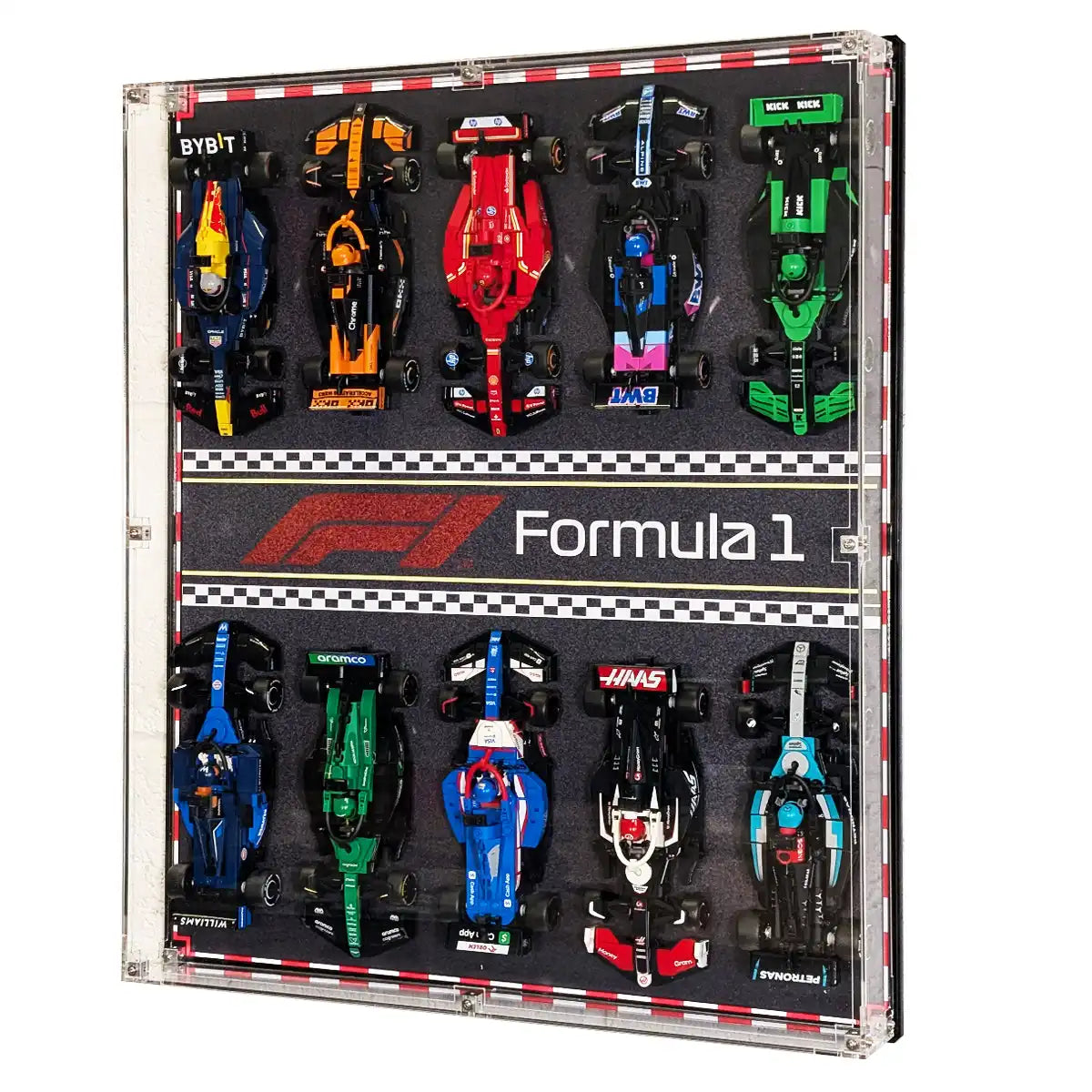 Wall Display Case For LEGO F1 Speed Champions Formula 1 Collection
